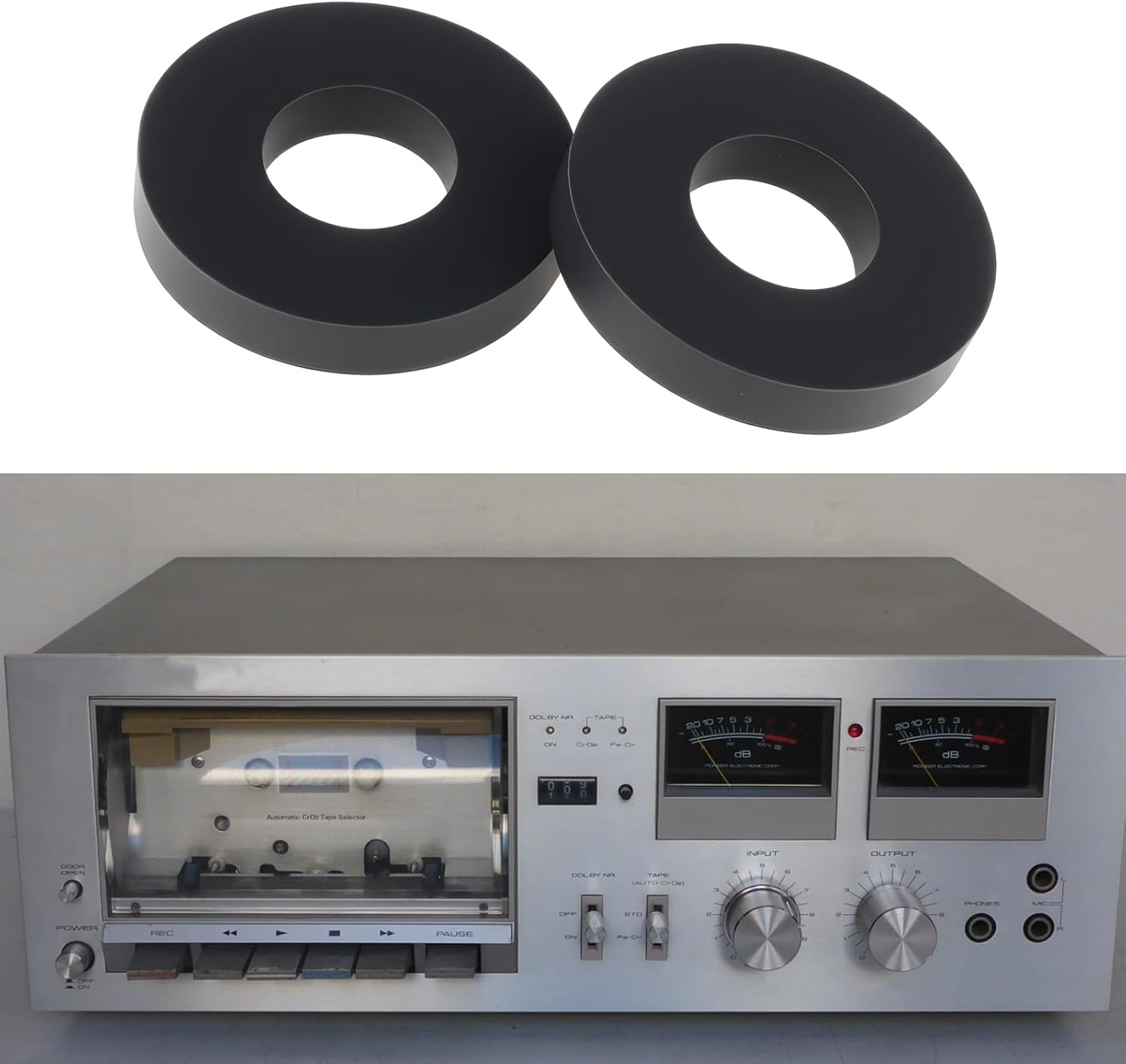 Create Idea 4PCS Cassette Tape Recorder Idler Wheel Rubber 18X8X3Mm Compatible with Pioneer CT-737 MKII Cassette Tape Deck image number 2