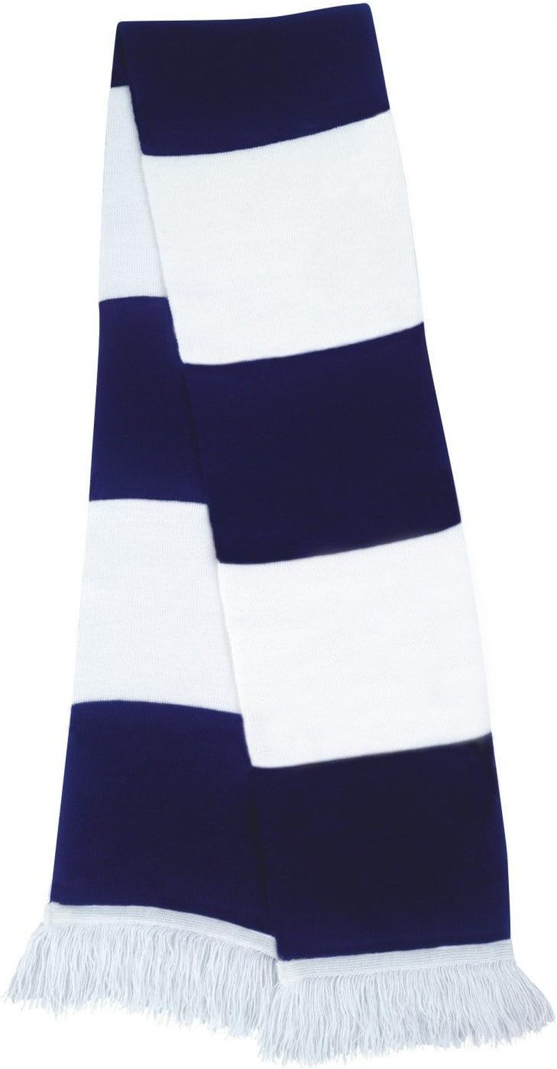 Result Mens Heavy Knit Thermal Winter Scarf (UK Size: One Size) (White/Royal) image number 3