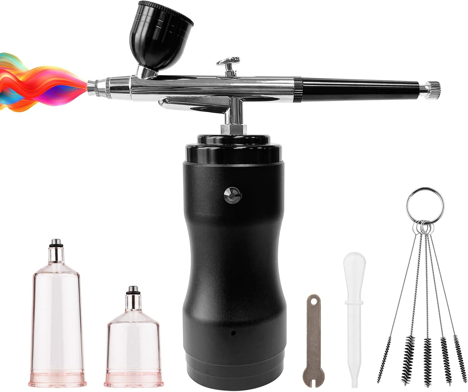 Portable Kit with Compr or Handheld Cordl Brush Pen Dual- Tion 3-Level Adjustable Pr Ure Built-In Battery R Pai Ing Model Coloring Nail Art Makeup Cake Deco Ing image number 1