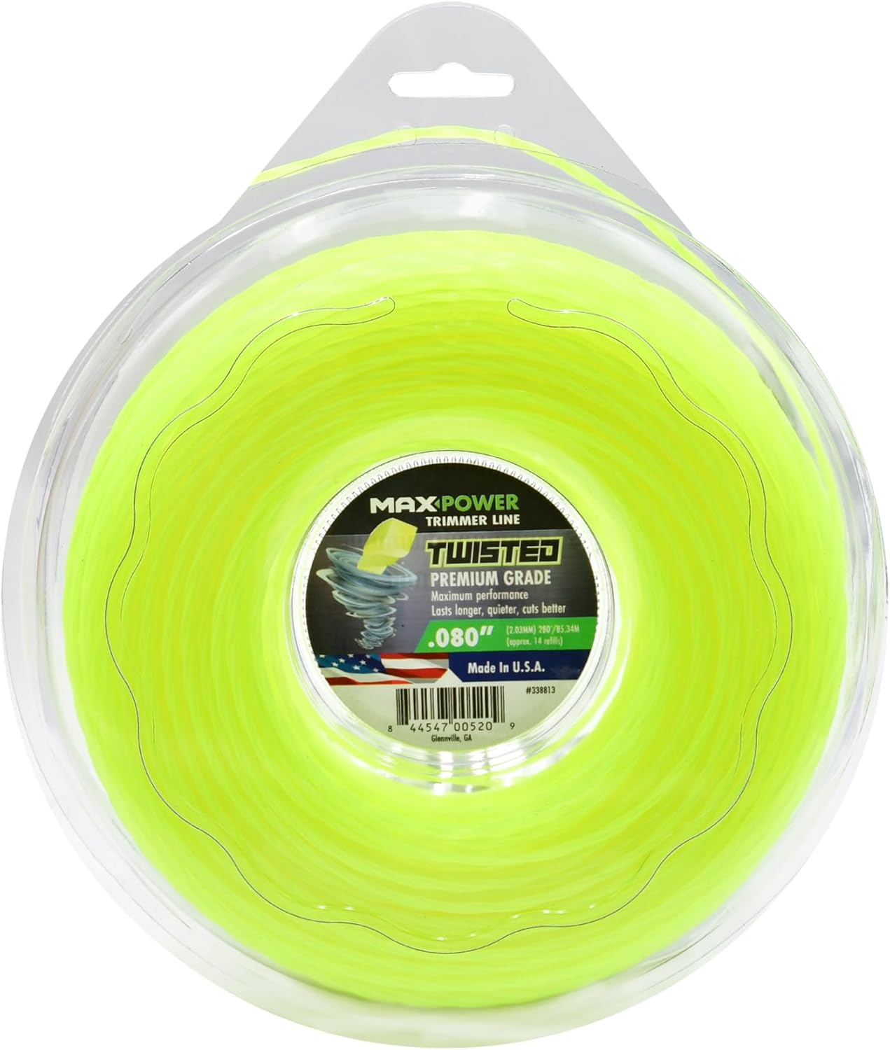 Maxpower 338813 Premium Twisted Trimmer Line .080-Inch Twisted Trimmer Line 280-Foot Length image number 1
