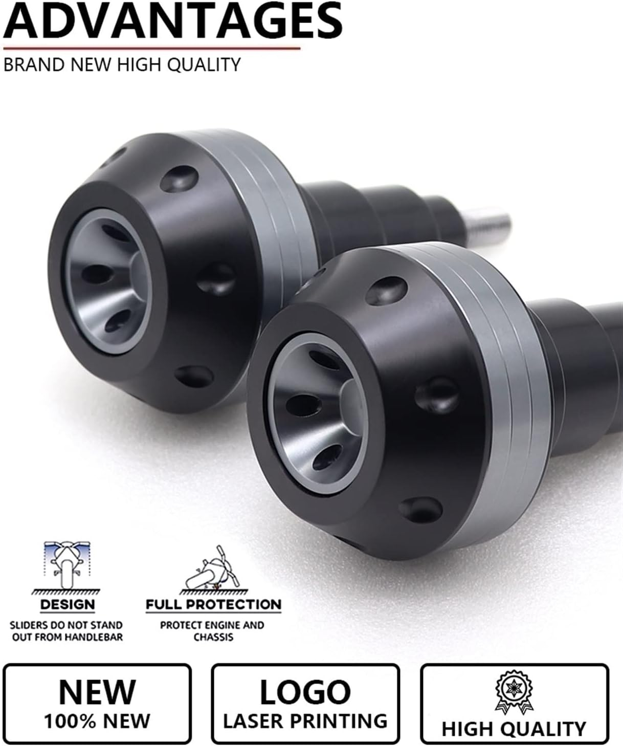 Motorbike Frame Sliders for Y┐AMAHA YZF R6 2006-2016 Fairing Guard anti Crash Pad Protector Accessories R6 Motorcycle Falling Protection Frame Slider (Color : Gold)