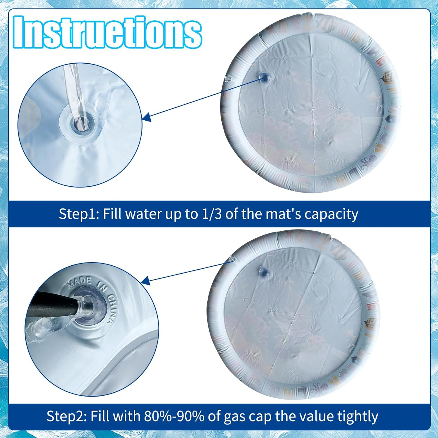 Water Sensory Playmat Cats, Inflatable Cooling Mat for Cats, Sensory Water Playmat Cats Dogs, Thickened Water Play Mat Cat, Summer Play Water Sensor Mat for Small Dogs and Cats (Style 2) image number 4