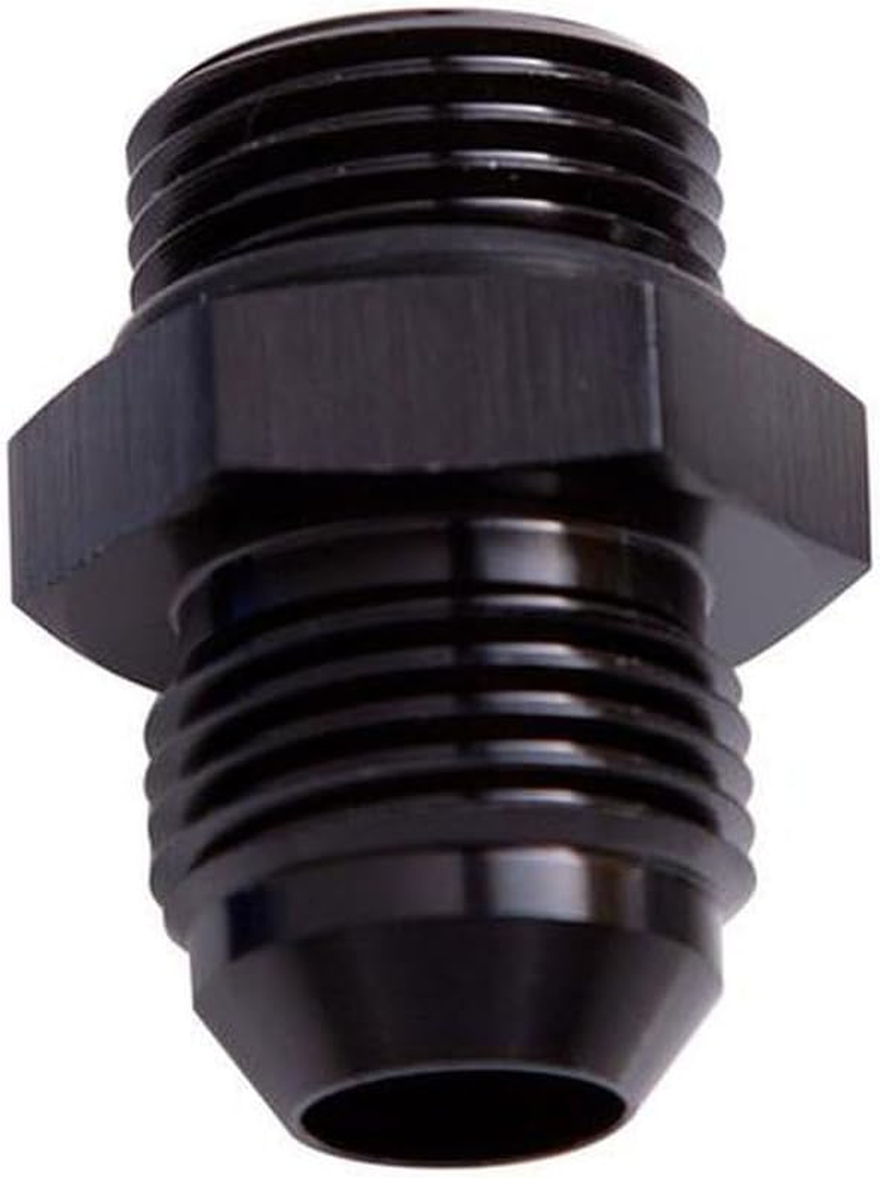 Aeroflow Straight -12AN Male Flare Adapter to -12 ORB Black (AF920-12BLK)