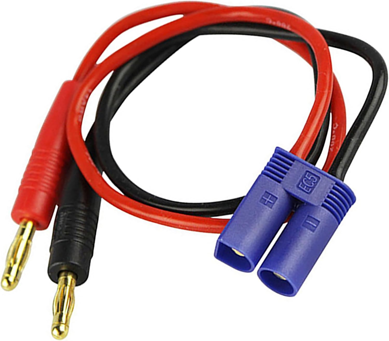 Tunghey 2Pack EC5 Connector Male to 4Mm Banana Bullet Plug 12AWG Silicone Battery RC Balance Charge Cable Lead Adapter 30Cm image number 4