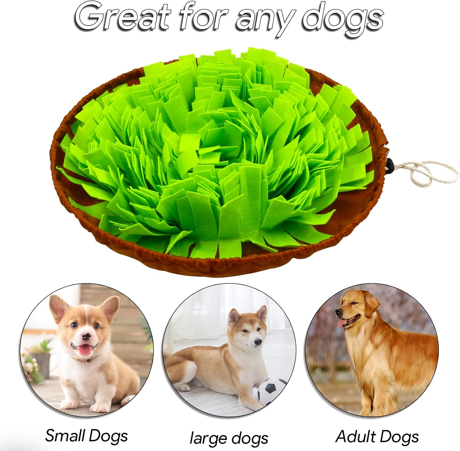 Sniffing Rug for Dogs, Sniffing Mat for Dogs, Dog Sniffing Rug, Used for Dog Intelligence and Odour Training (Green) image number 3