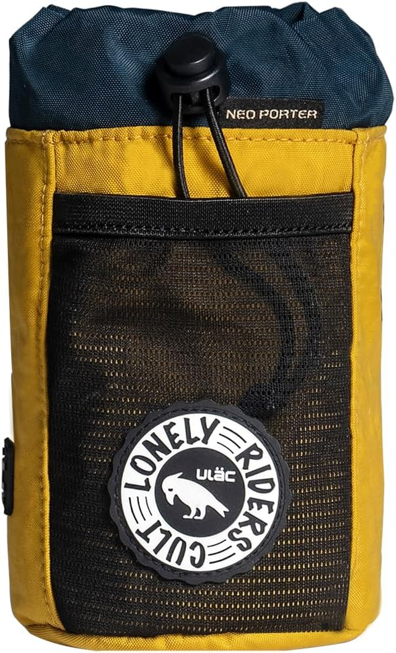 ULAC NEO Porter C-Hold Bike Feed Bag for Top Tube, Handlebar, Stem and Saddles (Navy-Orange)