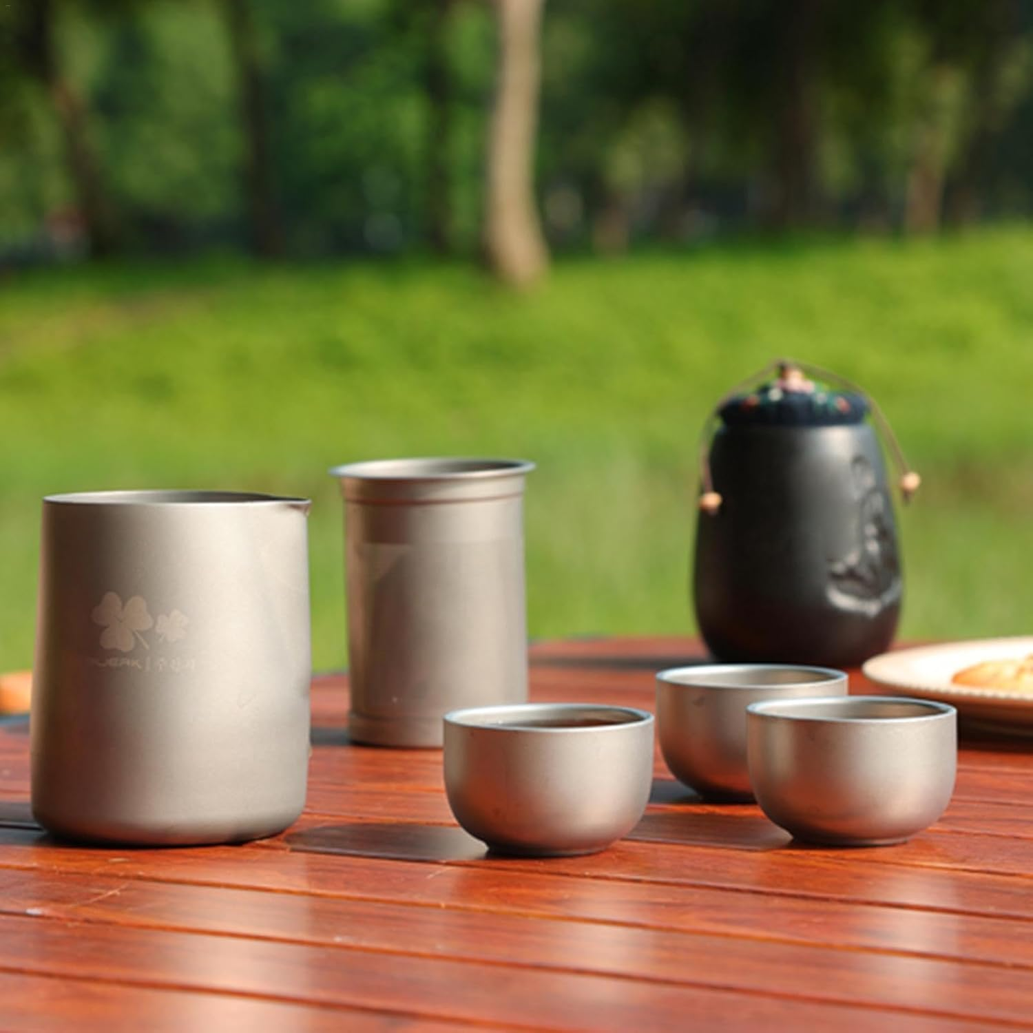 Camping Teapot Kettle, Stainless Steel Teapot Kit, Double-Layer Design Camping Equipment for Travel, Picnic, Backpacking, and Hiking image number 3