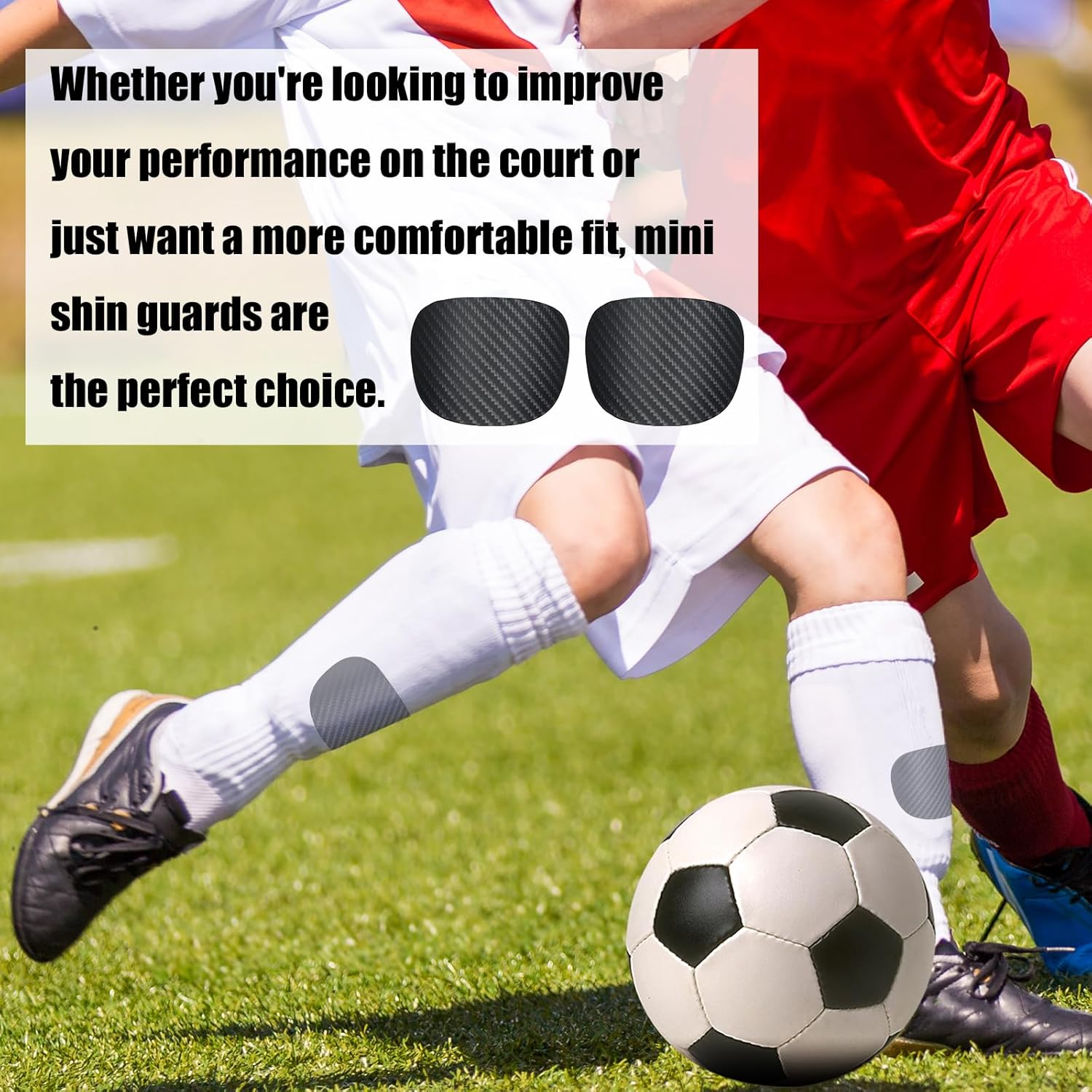 2Pcs Mini Soccer Shin Guards, 2.75X2.36 Inch Extra Small Football Shin Pads Youth & Adults Protective Equipment for Boys Girls Kids Women Men (Dark Grey) image number 6