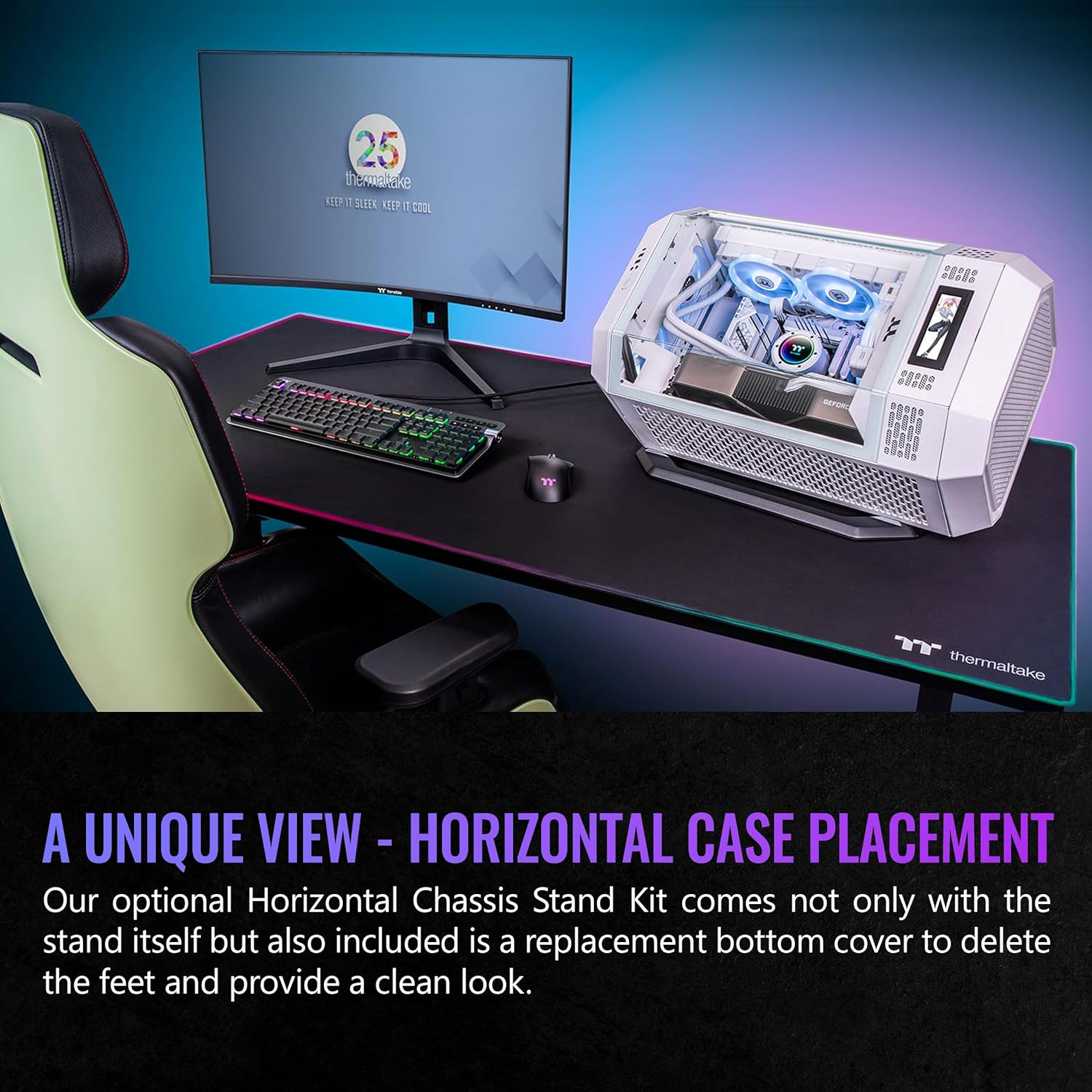 Thermaltake the Tower 300 Tempered Glass Micro Tower Case Matcha Green Edition, CA-1Y4-00SEWN-00