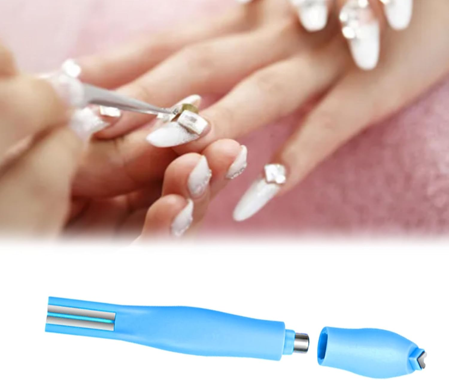 Pongnas Cat Eye Nail Magnet, 3 in 1 Design, Magnetic Nail Art Pen with Strong Magnet for Home Salon, Professional Nail Art (Dark Blue) image number 3