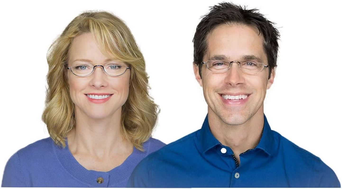 Half Frame Reading Glasses - Half Moon Readers with Spring Hinge for Women Men