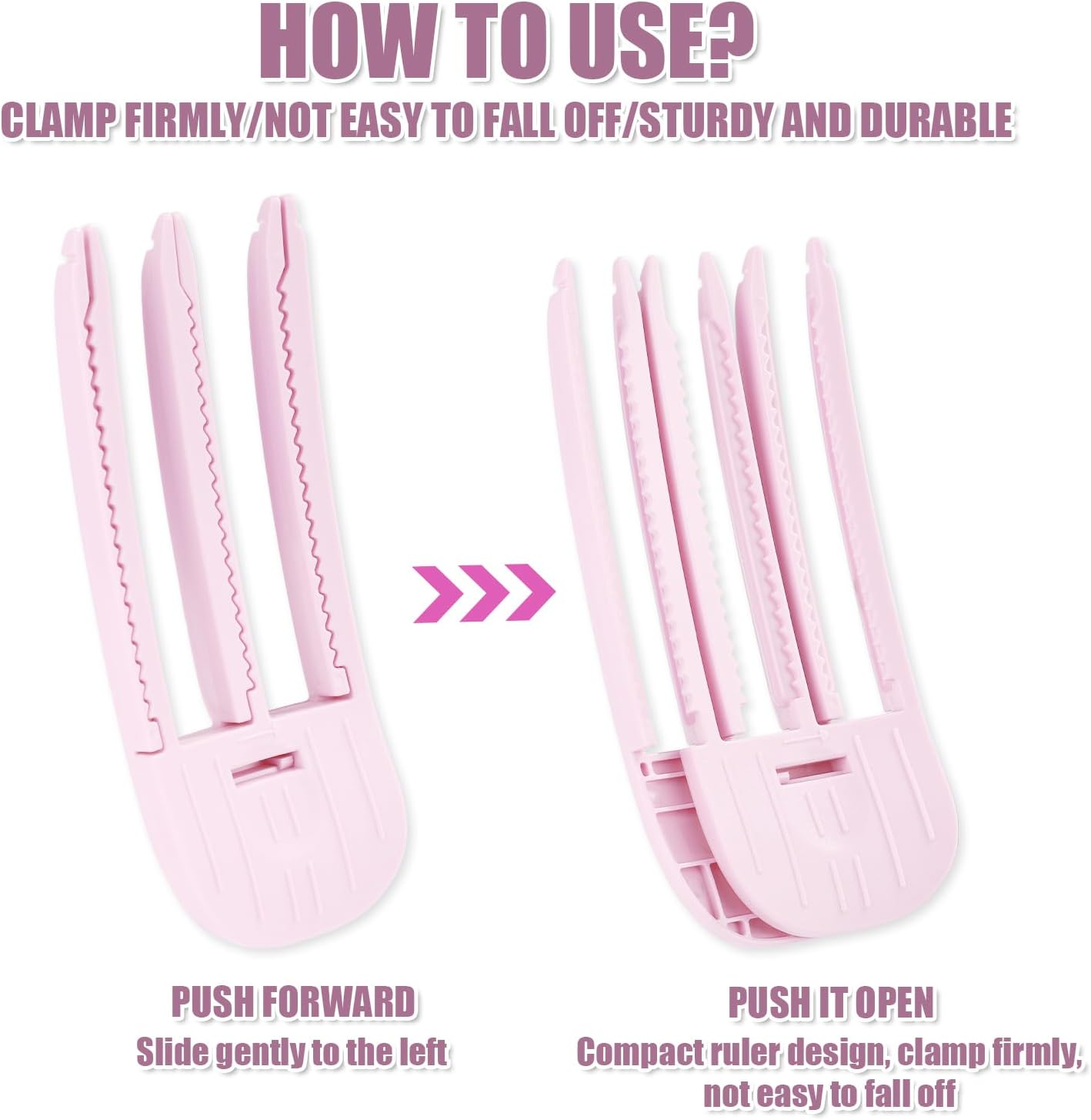 2Pcs Wind Shaping Styling Comb, Pink Fluffy Bangs Comb Include Three-Tooth & Six-Tooth Comb Portable Fluffy Bangs Styling Comb for Women Men image number 3