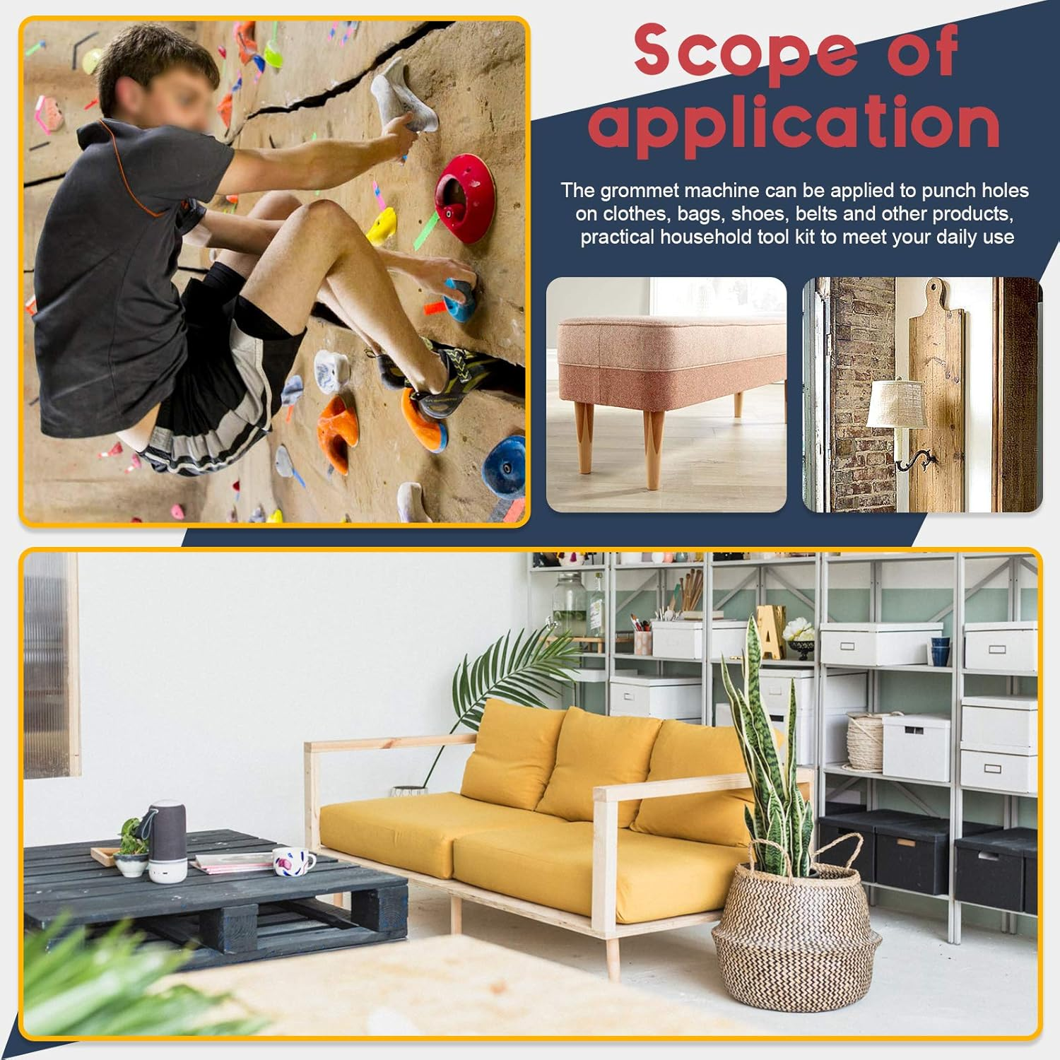 Hilitchi 64Pcs M10 Brad Hole Tee Nut Carbon Steel Screw in T Nuts round Base Mounting Hardware Fitting Fastener Flange Insert Female Thread with Screws (M10-64PCS) image number 6