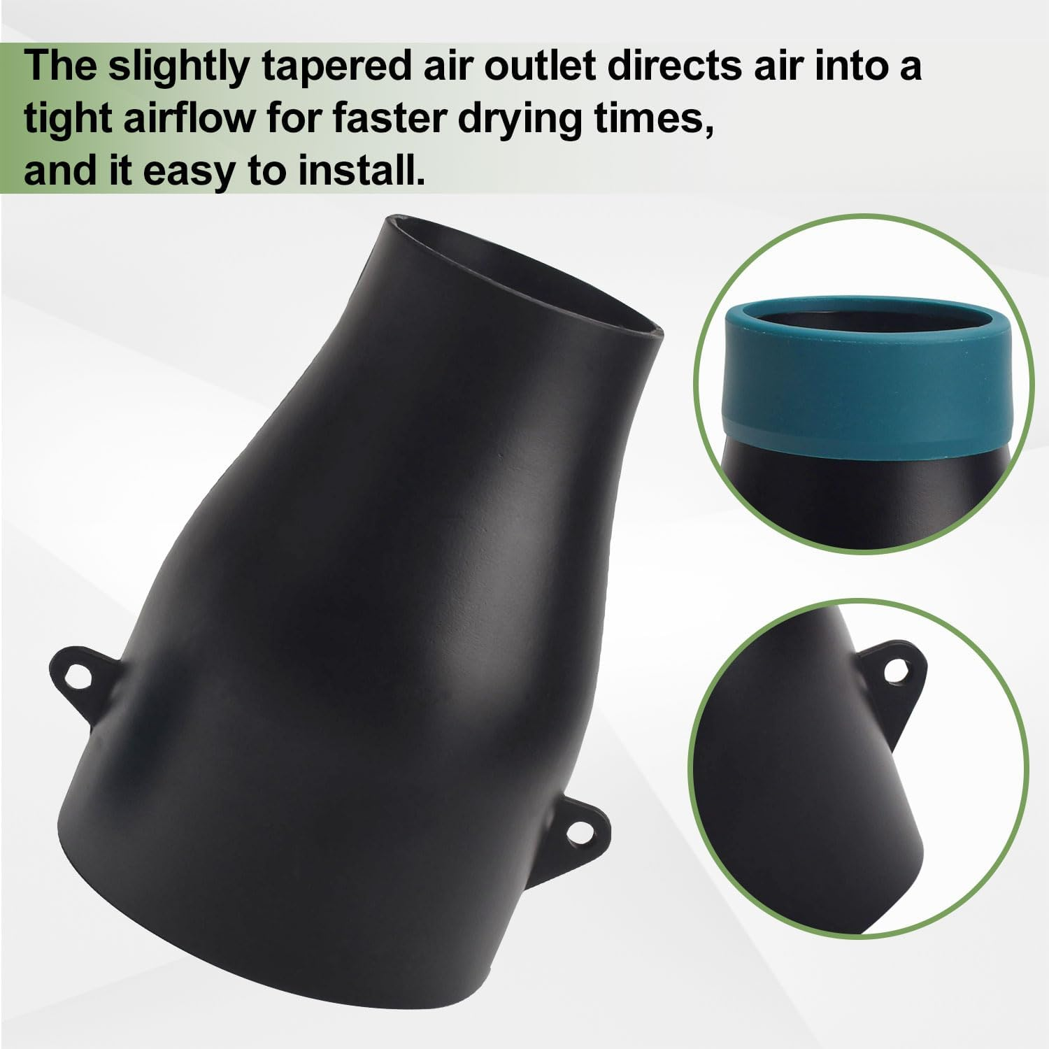 Car Drying Nozzle for Mak-Ita 18V LXT Leaf Blowers XBU03Z, XBU03SM1, DUB184Z, DUB184PT, DUB184PT2 - Contain Protective Silicone Band image number 4