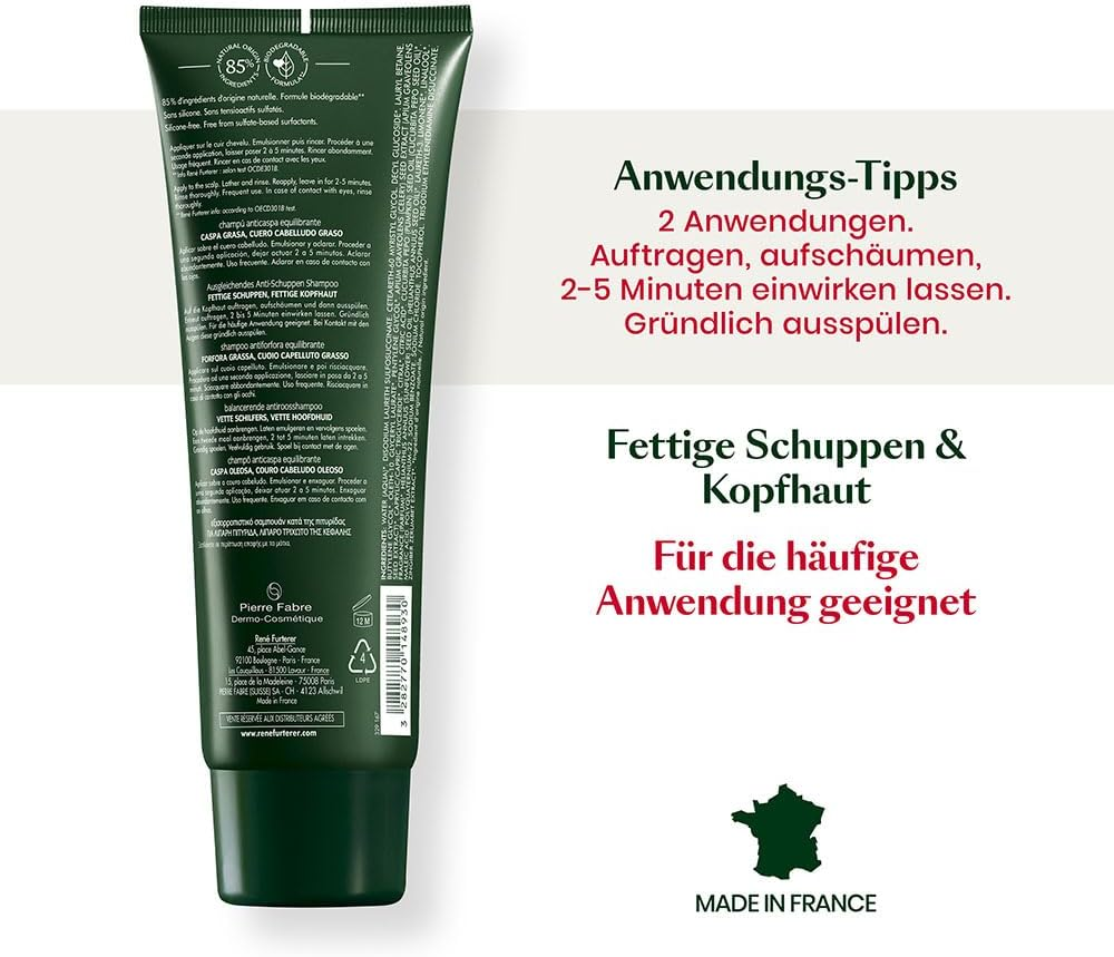 Rene Furterer Neopur Balancing Anti-Dandruff Shampoo for Dry Dandruff & Scalp - for Dandruff, 150 Ml Shampoo