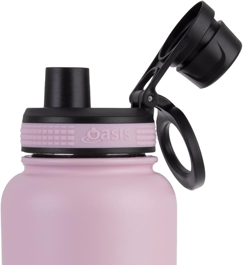 OASIS STAINLESS STEEL CHALLENGER SPORTS BOTTLE with SCREW CAP 1.1L - CARNATION image number 3