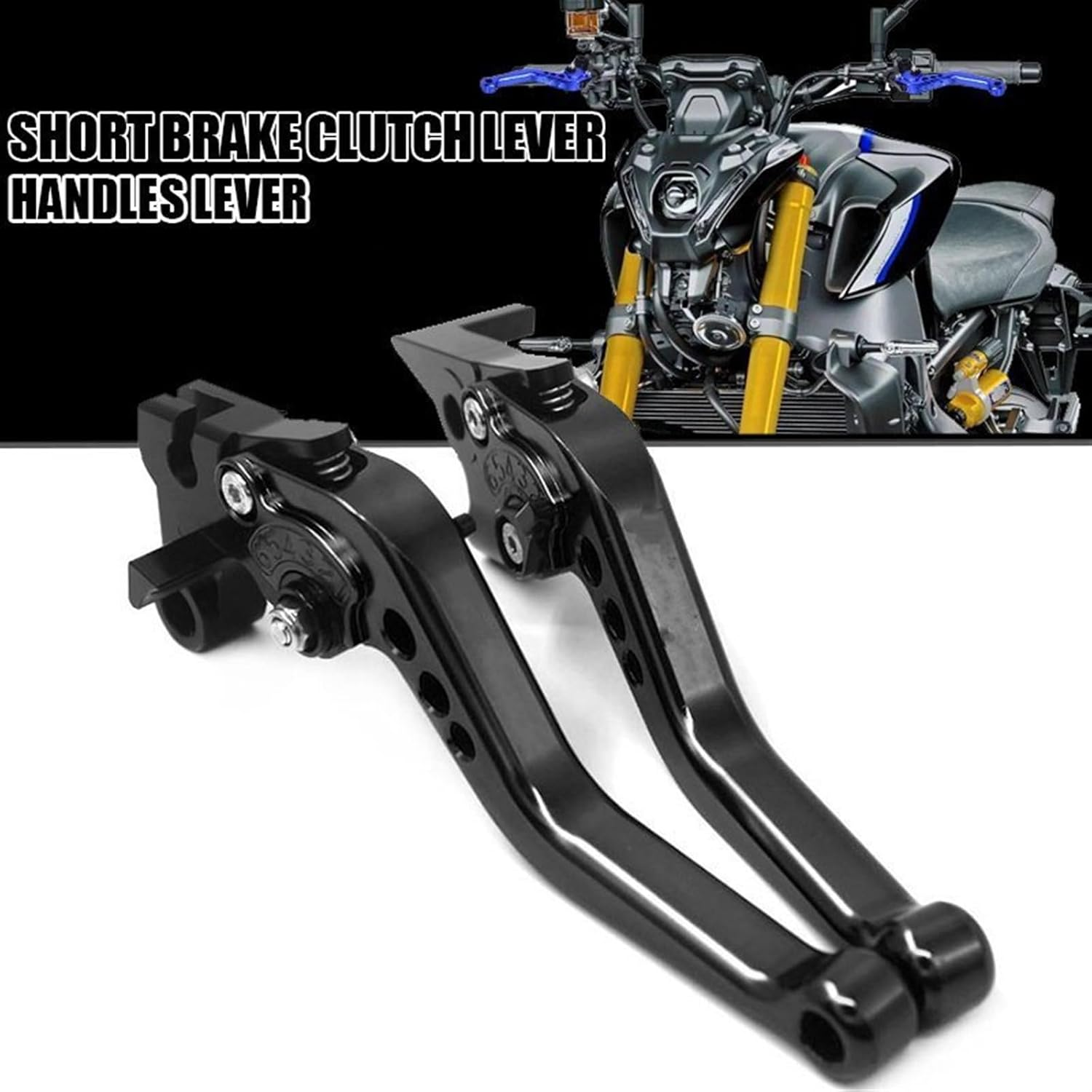 Motorcycle Accessories Brake Clutch Levers for Yamaha MT07 MT 07 FZ07 2014 2015 2016 2017 2018 2019 2020 2021 2022 2023 (Color : Black Blue) image number 4