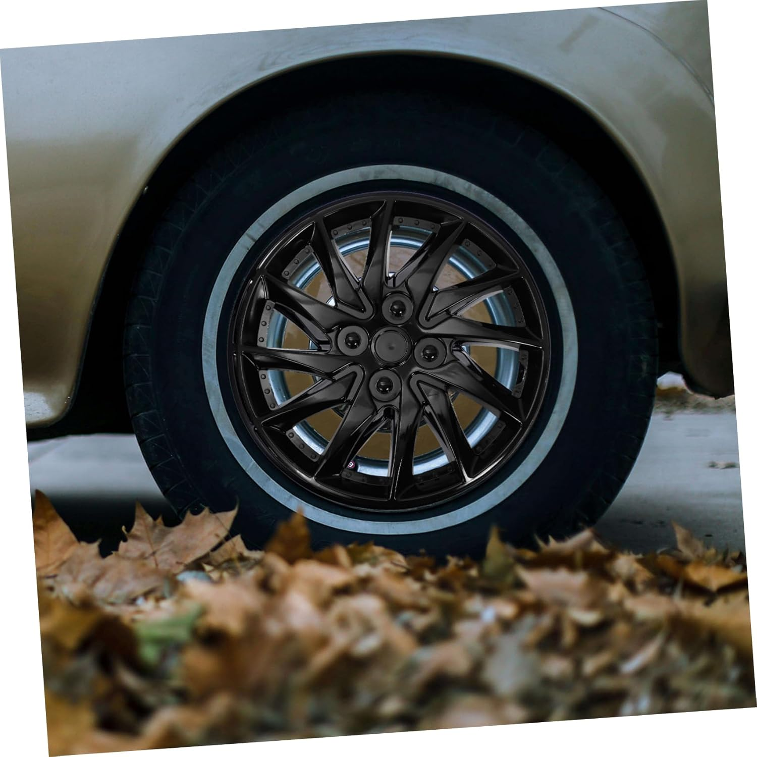 HEALEEP 14 Inch Hubcap Wheel Covers Pp Hub Cap for Car Wheels with Impact Shielding and Water Cleanable Surface image number 1