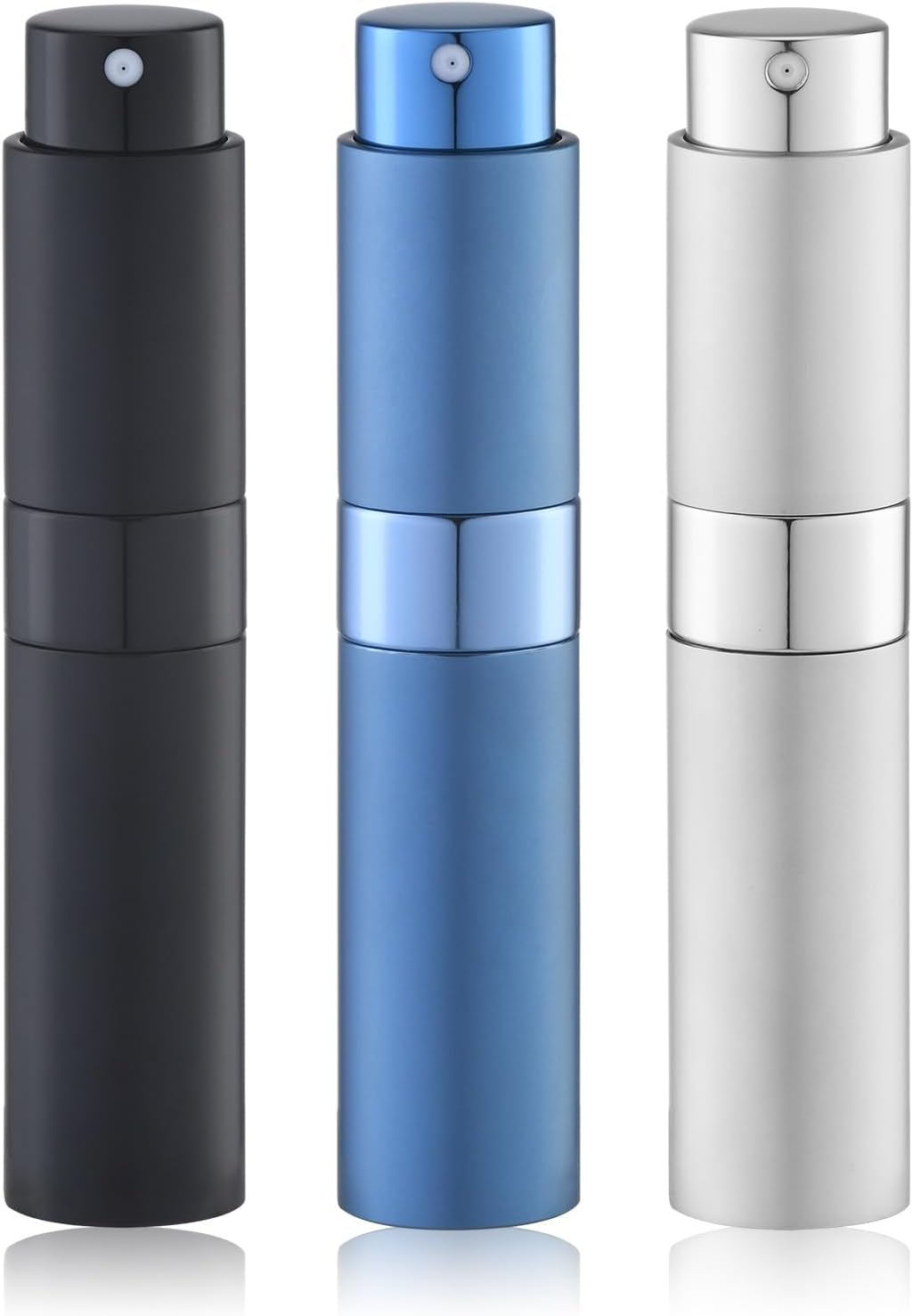 Lulupack Travel Perfume Bottle Refillable - Cologne Spray Atomizer Mini - Small Travel Size Empty Sprayer for Refill Sample Container - Portable Fragrance Decant Dispenser for Women Men 10Ml 3PCS Gold