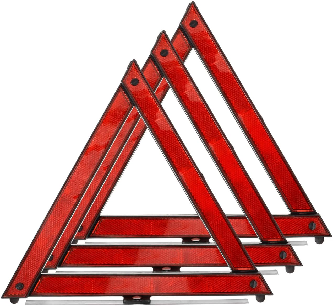 KICHOUSE 3Pcs Car Emergency Triangle Warning Sign Reflective Safety Triangles Foldable Roadside Safety Kit for Vehicle Use Roadside image number 3