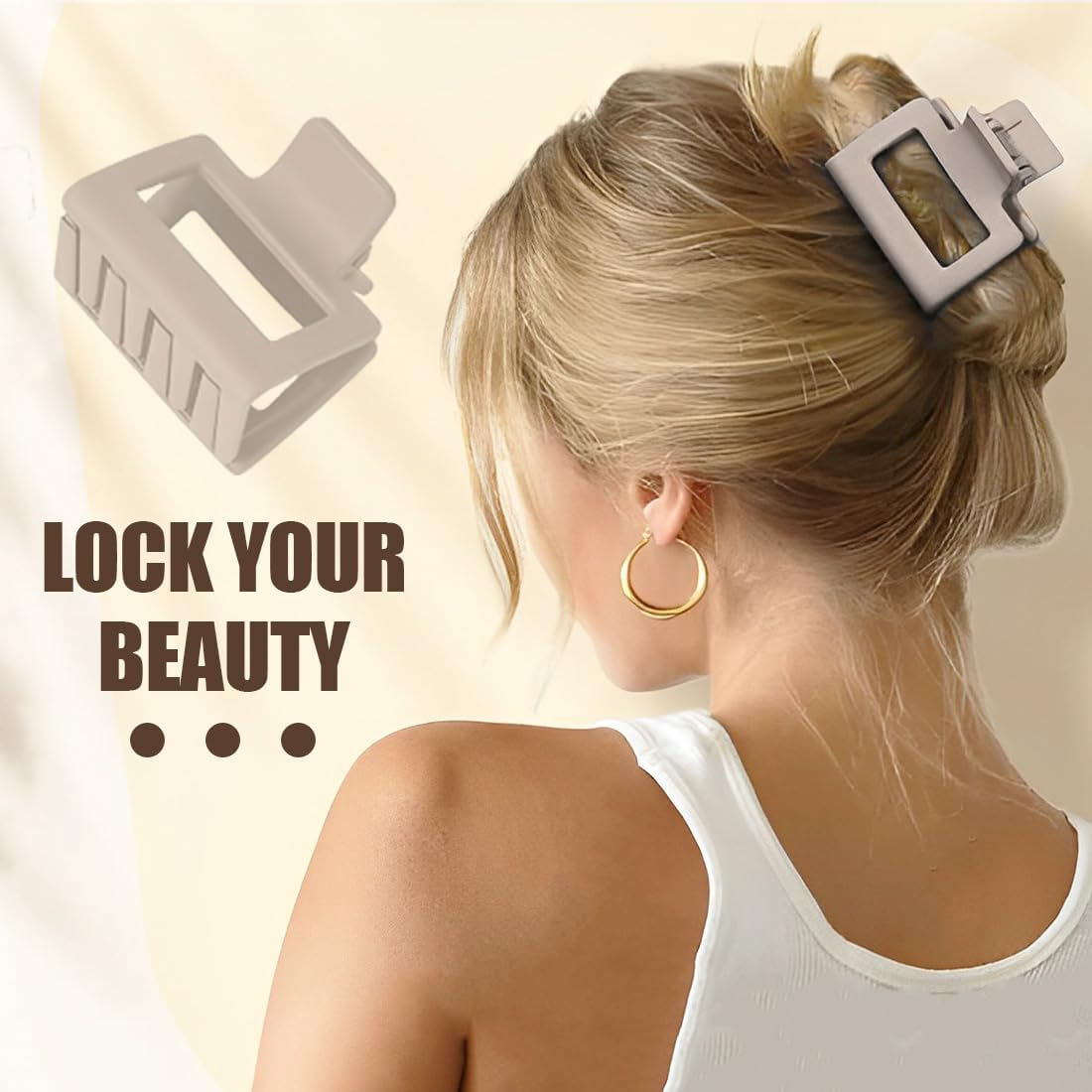 XUZOPIM Pack of 6 Hair Clips Medium Size Hair Clips Small Matte Hair Clip Non-Slip Hair Gripper Clips with Double Row Teeth for Women Girls Thick Thin Hair Styling Accessories image number 5