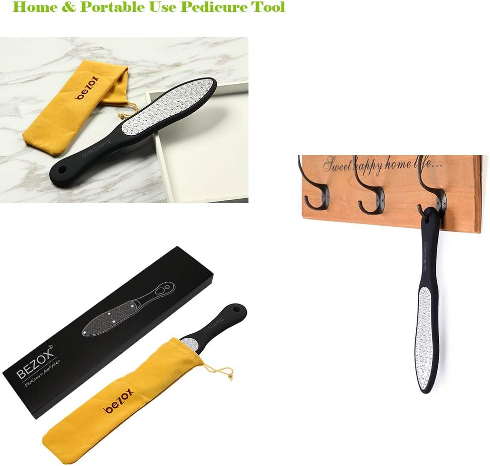 BEZOX Foot File Callus Remover Removes Dead and Shrinked Skin Callus Portable Foot Care Stainless Steel (Silicone Handle) image number 2