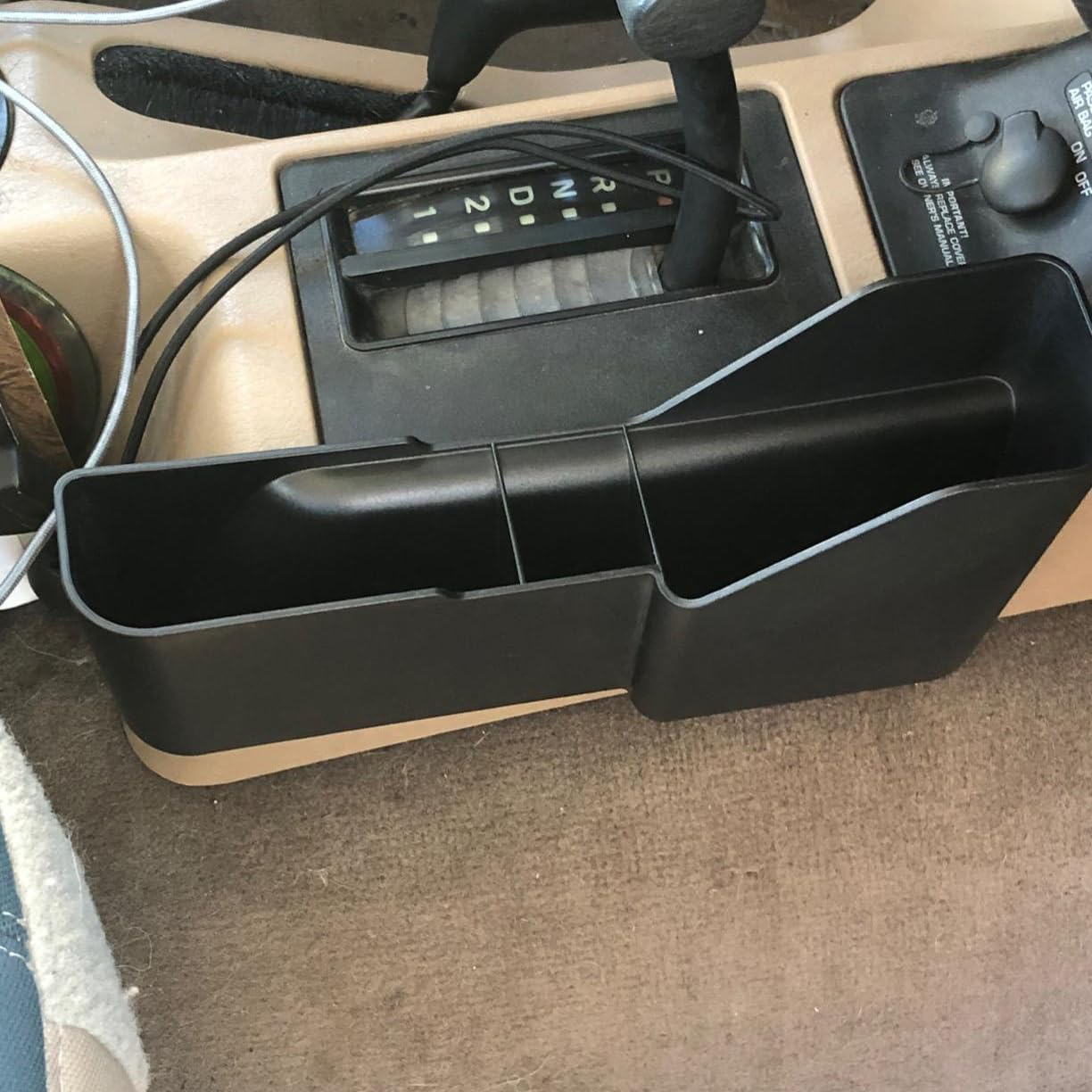 FSYHKJ Shifter Side Storage Box Tray for Jeep Wrangler TJ 1997-2006 Center Console Gear Shift Storage Organizer Accessories image number 3