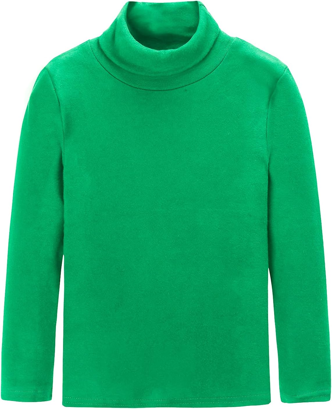 CUNYI Boys Girls Turtleneck Long Sleeve Soft Cotton T-Shirts Solid Color Warm Tee Tops