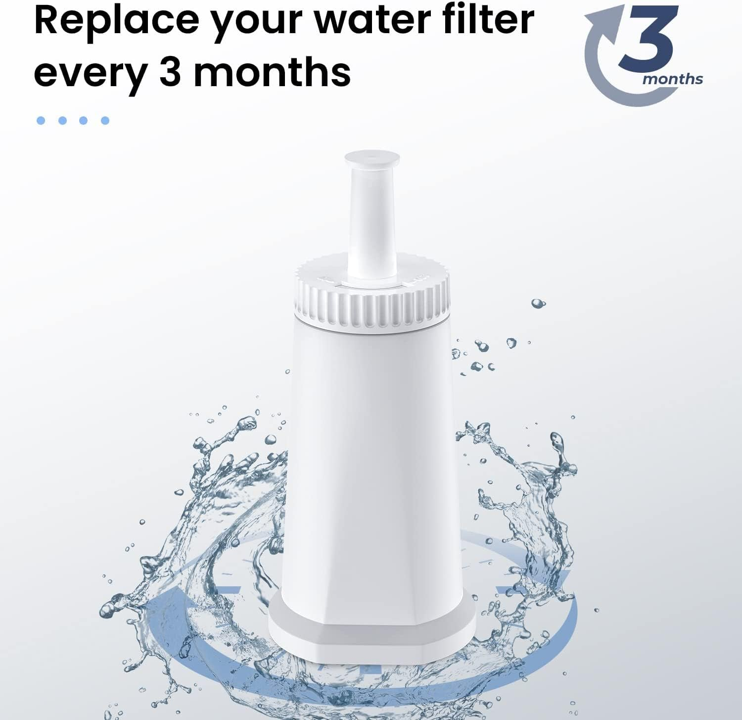 4 Pack Water Filter for Breville Claro Swiss Oracle Barista Express - Coffee Machine Water Filters for SES BES008 SES875 SES880, Compatible with 878/875/880/810/990/980/920, Not Work with BES500/SDC450/SDC400 image number 3