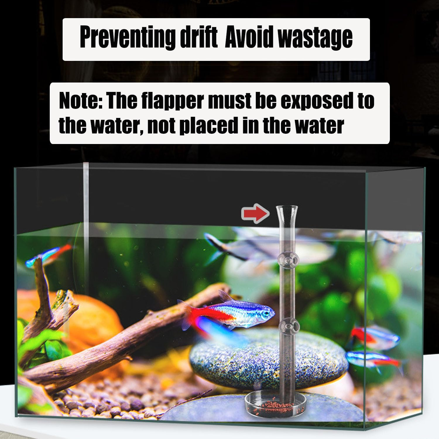 Mtxorvix Shrimp Feeding Tube and Dish, Fish Tank Feeding Ring, Glass Shrimp Feeding Tube and Dish for Aquarium Shrimp, Fish Tank Shrimp Feeder with Glass Bowl and Suction Cups (25CM) image number 6