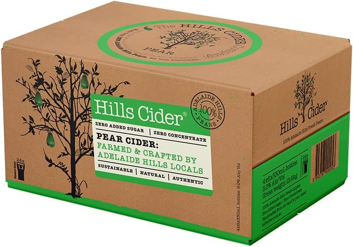 Hills Cider Pear Cider Bottle 330 Ml (Pack of 24) image number 1