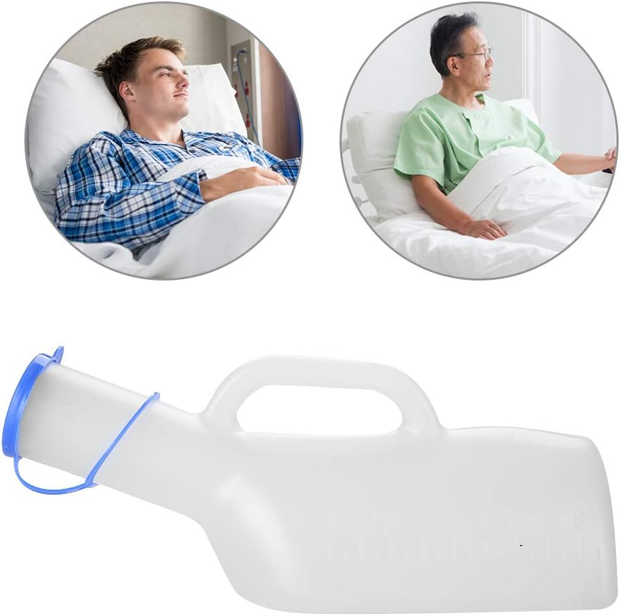 1000Ml Urine Bottle, Portable Male Urine Bottle with Lid, Spill Proof Plastic Urinal Storage, Transparent Urine Collector, Outdoor Urine Bottle for Elderly, Children, Bus Drivers image number 3