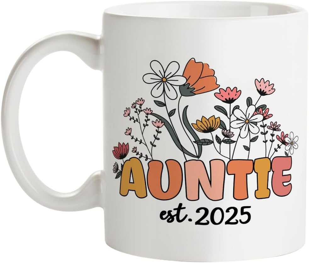Fatbaby Cool Aunt Coffee Mug,Mother&rsquo;S Day Birthday Gifts for Aunt,New Aunt First Time Auntie to Be in My Auntie Era Tea Cup 11 OZ