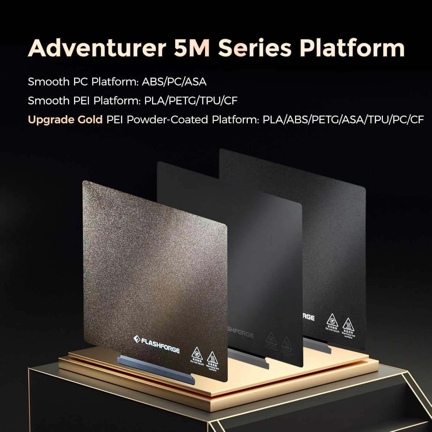 FLASHFORGE Smooth PC Platform for Adventurer 5M/Pro/Ad5X, Rigid & Perfectly Flat Build Plate for High-Temp Filaments, Superior Adhesion for ABS, ASA, PC with Warp-Free Prints image number 5