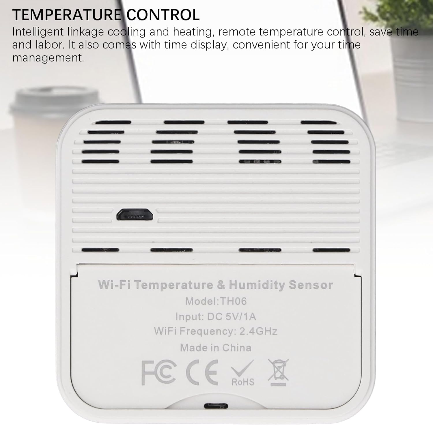 Diyeeni Hygrometer Indoor Humidity, Desktop Digital Thermometer with Temperature and Humidity Monitor, Accurate Gauge Room Thermometer with Clock image number 5