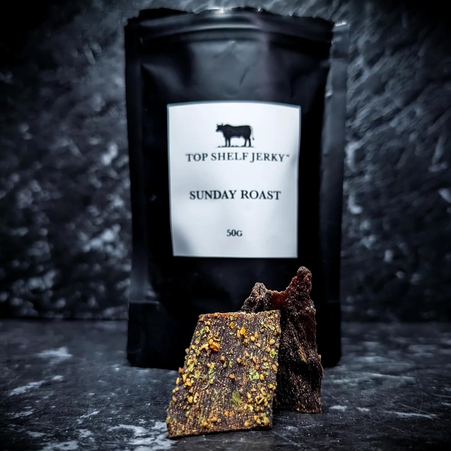 Top Shelf Beef Jerky | Sunday Roast | Authentic Beef Jerky | Full Flavour Jerky | 50G | Aussie Made image number 1