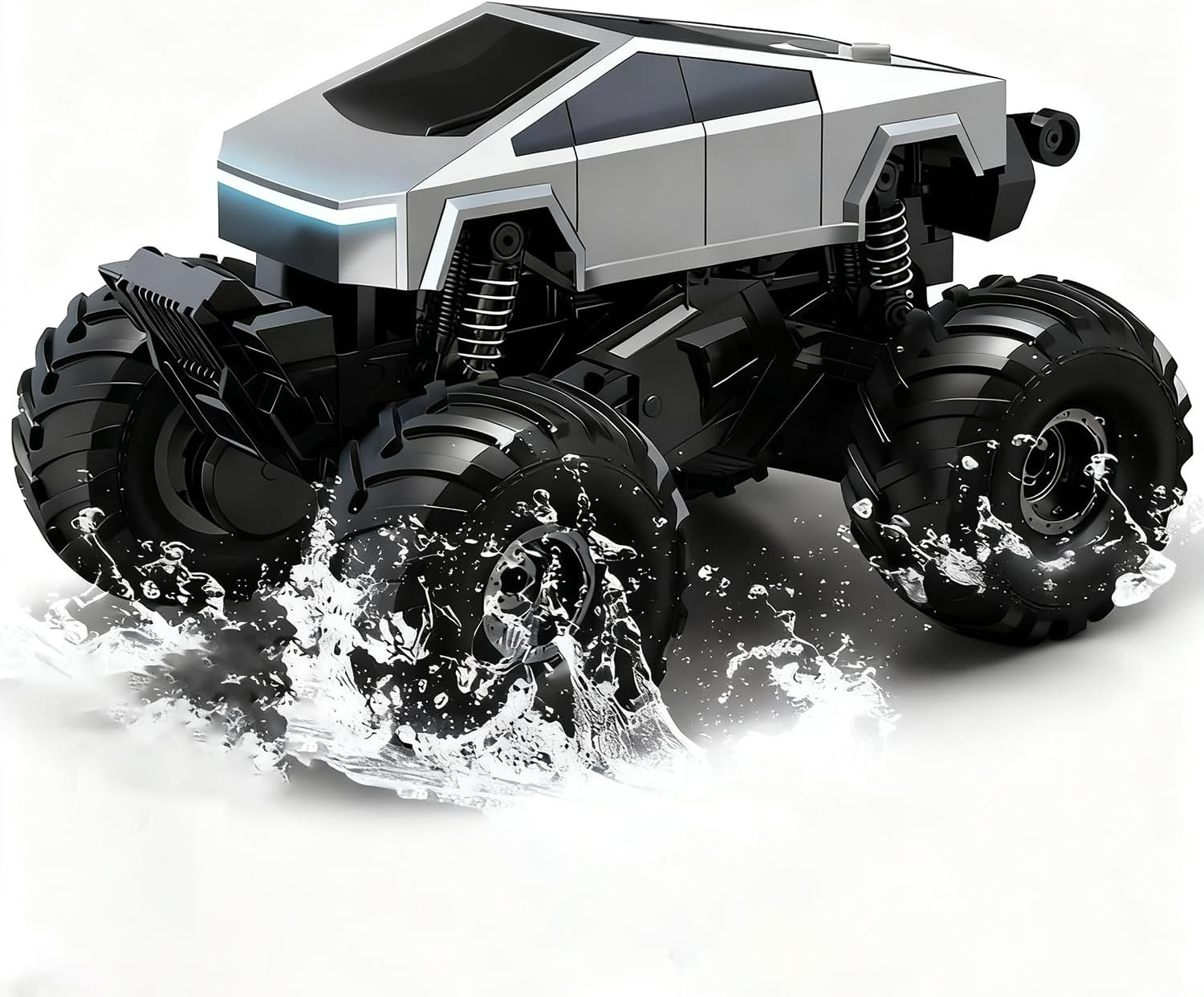 Amphibious Remote Control Car, 1:18 Monster Truck Toys for Boys RC Cars, 2.4 Ghz Waterproof Cyber RC Trucks, 4WD All Terrain Off-Road Pickup, Kids Christmas Birthday Gifts Present Boy Girl Toys Age 8+ image number 6