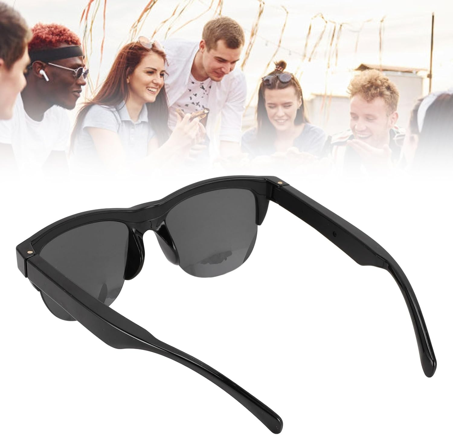 Translator Smart Glasses, 137 Languages Translation Device 97% Accuracy, TR90 PC UV400 Open Directional Bluetooth Translator Glasses with Dual Mic image number 4