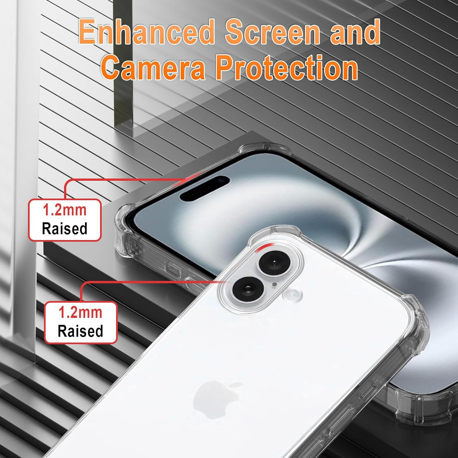 XTCASE Mobile Phone Chain for Iphone 17 Case with Strap, Transparent Silicone Mobile Phone Case for Iphone 17 with Chain, Shockproof Protective Case - Cord with Case for Hanging in Rose Gold image number 6