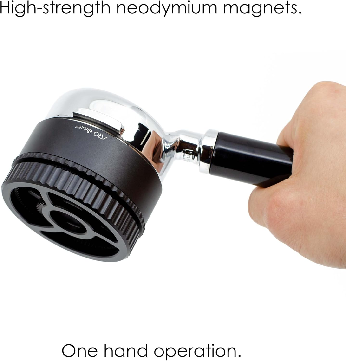 ARO Orbit PRO&trade; | Aluminum Spirographic Espresso Distribution Tool | Geared WDT for Home Baristas and Professional Caf&eacute;s (Black, 58Mm) image number 2