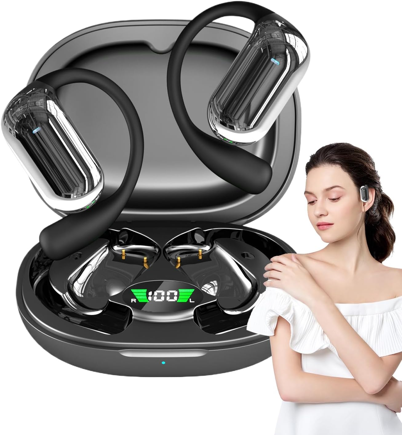 Smart Translator Earphones - AI Earbuds, Multilingual Headset | Live Voice Translation across 144 Dialects While Exploring Foreign Cities, Attending Seminars, Business Trips, and Vacation Adventures image number 4