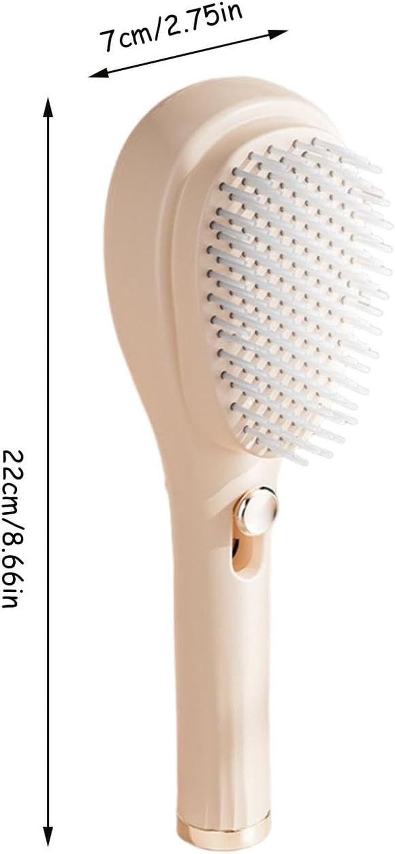 Antistatic Massage Comb, Hair Brush for Women, Cleaning Comb, Self-Cleaning Anti-Static Hair Brush for All Hair Types and Wigs image number 4