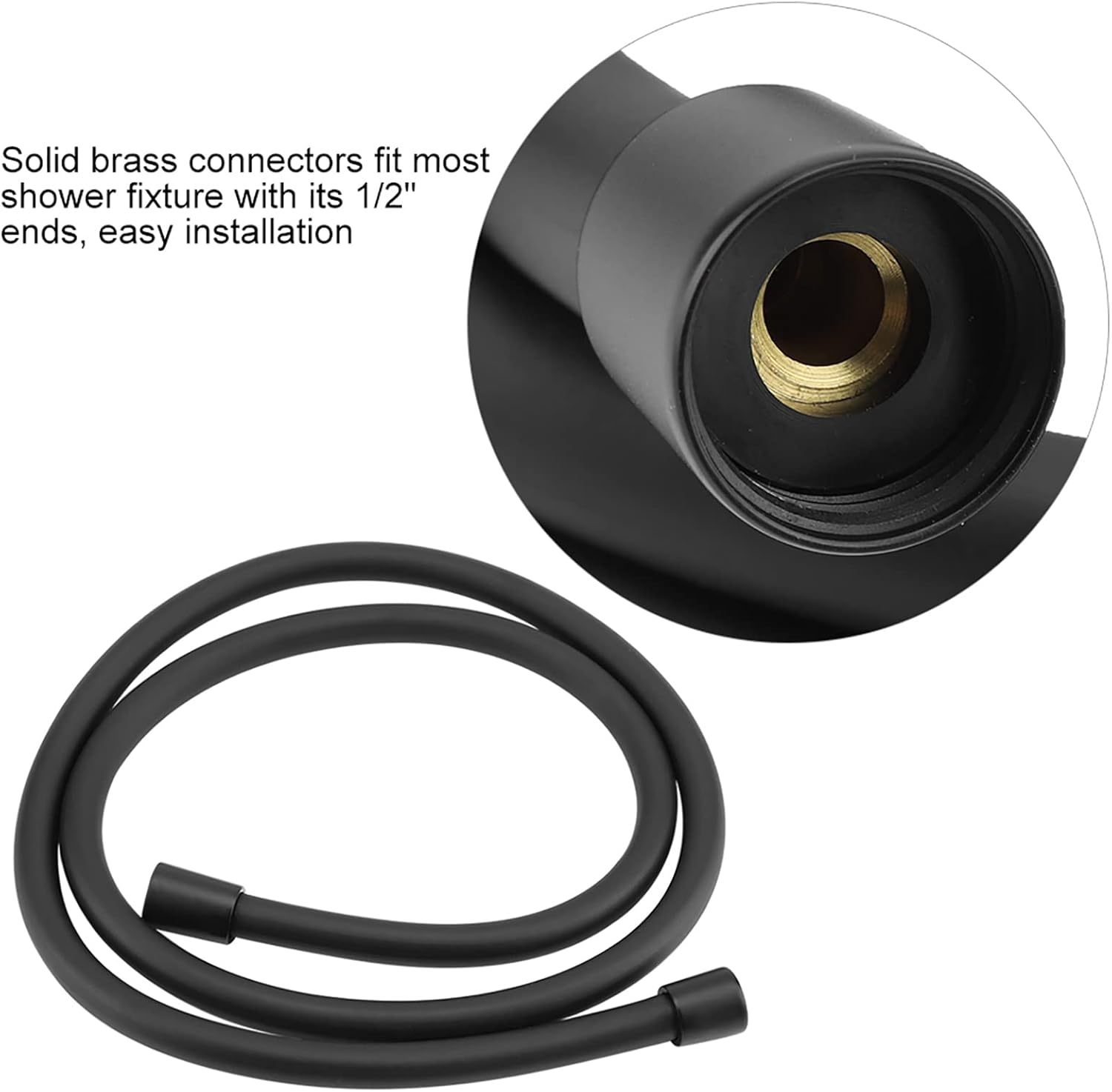 Kink Shower Hose 60 Inches Explosion-Proof Hose for Hand Held Showerhead Bathroom image number 4