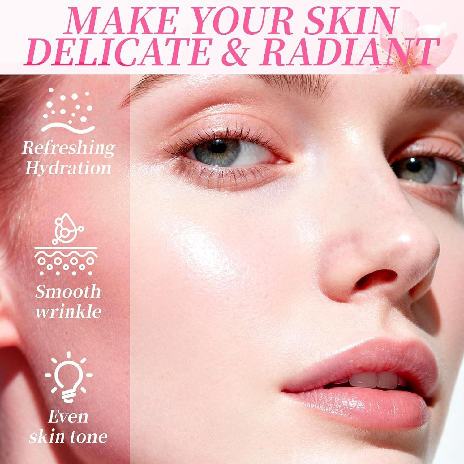 21 Piece Japan Sakura Skin Care Set for Teenagers, Sakura Face Care Set, Moisture Skincare, Anti-Ageing Face Care Set, Gift Teenager Girls, for Teenage Girls and Women image number 3