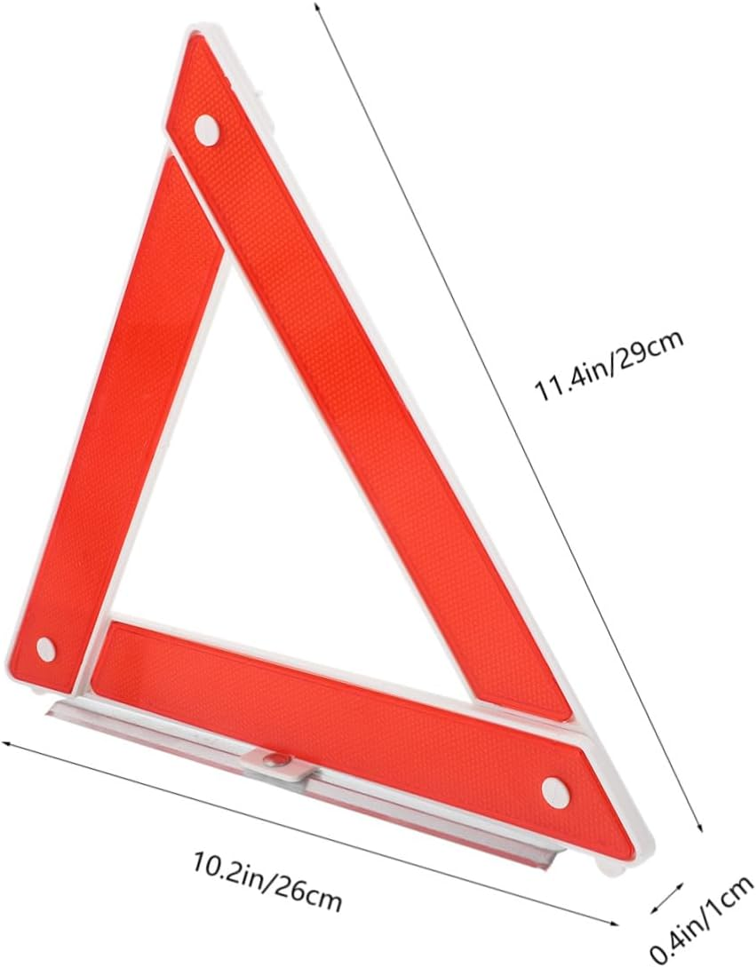 Foldable Emergency Triangle Warning Sign for Car and Truck Plastic Metal Roadside Safety Kit Portable Reflective Road Traffic Alert for Vehicle Breakdown image number 2