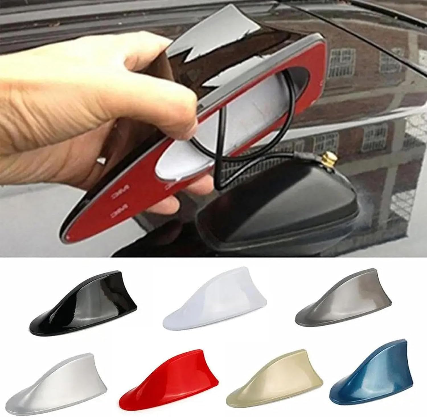 For Subaru Outback,Universal Car Shark Shark Fin Antenna Special - Golden image number 3