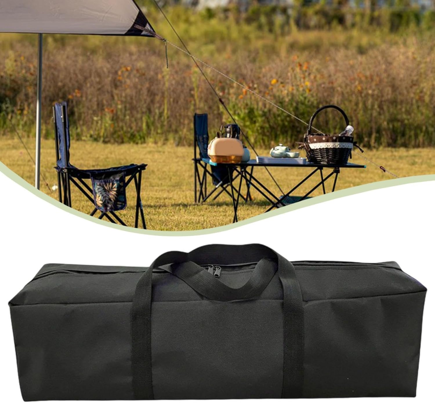 CAQYPVH Storage Bag for Camping Equipment, Organizer for Camping Equipment, Small Items Bag, Water-Repellent, Tent Storage Bag for Tripod, as Described, Length 110Cm image number 5