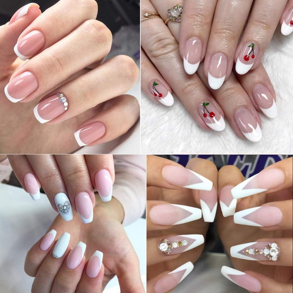 EBANKU Dip Powder Tray, Nail Dip Container Dipping Powder Tray French Nail Smile Line Molding with Cleaning Brush, image number 4