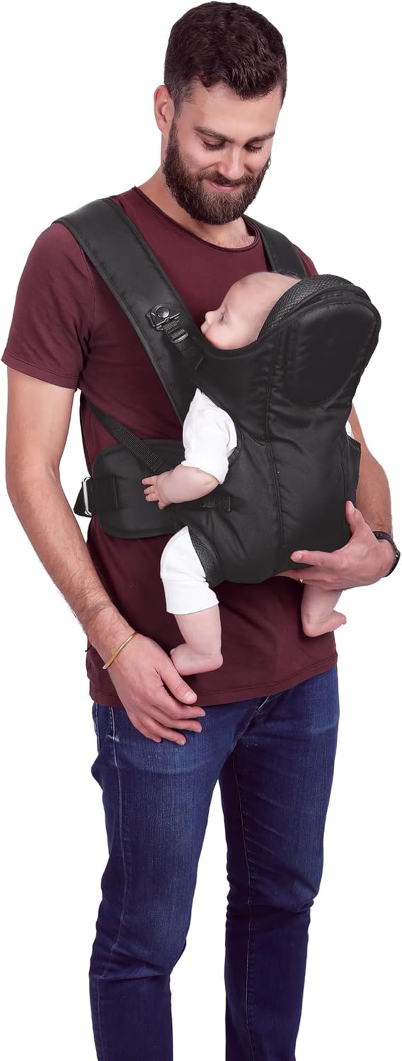 Dreambaby Manhattan Adjustable 3 in 1 Position Baby Carrier - IHDI Approved Hip Healthy - Newborns Toddlers up to 15Kg - Fits for Most Adult Sizes image number 2