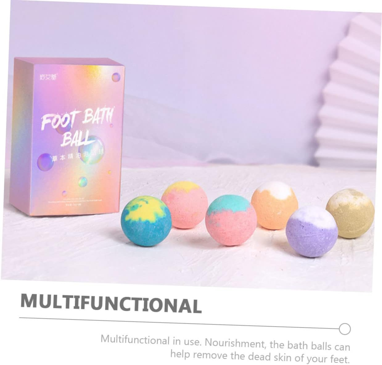 Minkissy 6Pcs Foot Non-Sweat Bathing Balls for Women Bath Salt Balls Foot Soak for Women